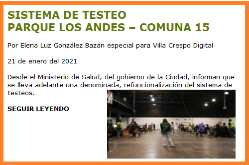 SISTEMA TESTEO PARQUE LOS ANDES